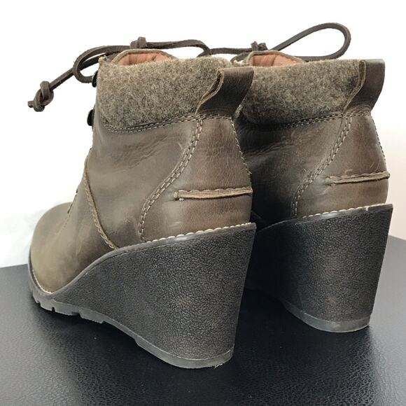 Sperry Celeste Bliss Wedge Ankle Lace Up Bootie Canteen Green Women's Size 7 - Picture 11 of 14